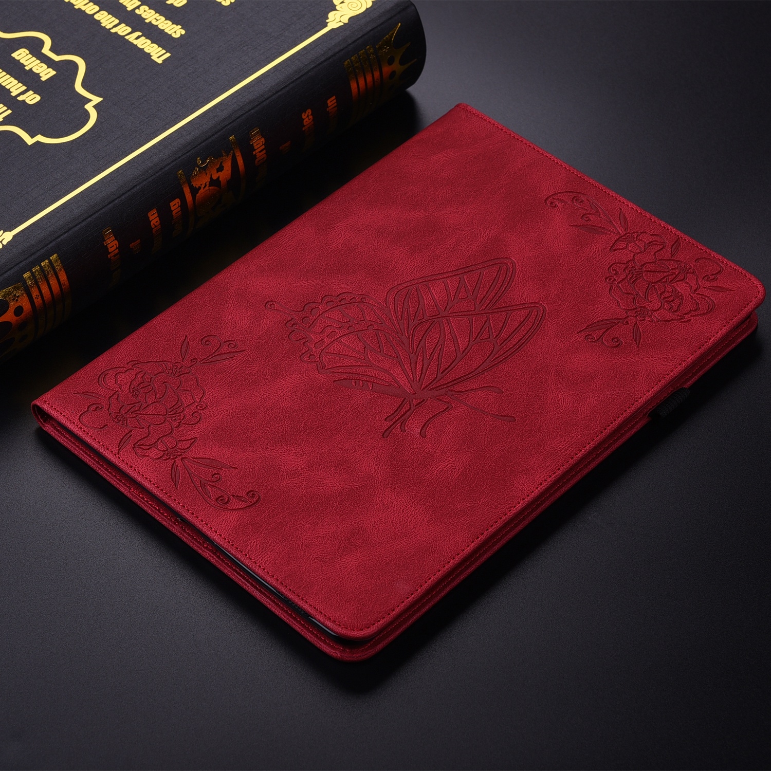 Bescherm-Etui Hoes Map voor Xiaomi Pad 7  -   Vlinders - Rood