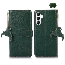 Lederen BoekCover Etui Hoes voor Samsung Galaxy A37 - A36 - A56  -  Groen - V2