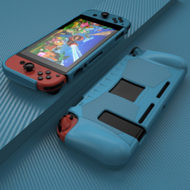 Grip TPU Bescherm Hoes Skin voor Nintendo Switch  -  Blauw