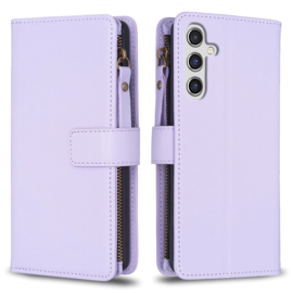 9 Pas - Portemonnee Etui Hoes voor Samsung Galaxy A14   -   Lila