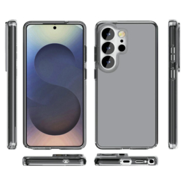 Transparant Hard-Cover Bescherm-Hoes + Screenprotector voor Samsung Galaxy S26 ULTRA - Grijs