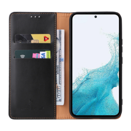 Luxe BookCover Hoes Etui voor Samsung Galaxy A55    Zwart