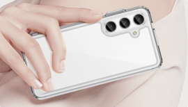 Clear TPU Bescherm-Hoes Cover met Screenprotector voor Samsung S24  - S25   Transparant