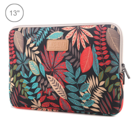 Sleeve Pouch Hoes Etui voor Apple Macbook Air 13"  -  Laptop - 37x 26 - Leaves