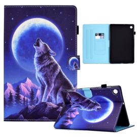 Luxe Bescherm-Etui Map voor Samsung Galaxy Tab A8 10.5    "Wolf"