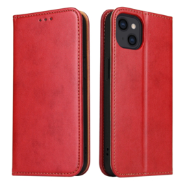 Luxe BookCover Hoes Etui voor iPhone 15     Rood