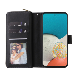 BookCover - 9 Cards - Wallet Etui Hoes voor Samsung Galaxy A53   -  Zwart