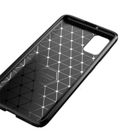 Samsung Galaxy A32 5G   - Carbon TPU Bescherm-Hoes Skin -  Zwart