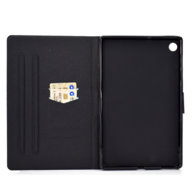 Luxe Bescherm-Etui Hoes Map voor Samsung Galaxy Tab A9 Plus - 11 -    "Cute Dog"   Zwart