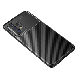 Samsung Galaxy A33   - Carbon TPU Bescherm-Hoes Skin - Zwart