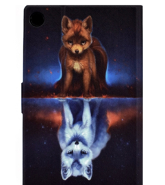 Luxe Bescherm-Etui Hoes Map voor Samsung Galaxy Tab A9 Plus - 11 -    "Young Fox"
