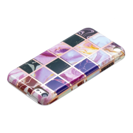 iPod Touch 5G 6G 7G  - TPU Flex Bescherm-Hoes Skin Hoesje -  Zwart Paars Roze