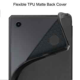TPU Bescherm-Cover Hoes Map voor Samsung Tab A8 10.5  -  Zwart