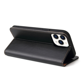 Luxe BookCover Hoes Etui voor iPhone 15  PRO MAX   Zwart