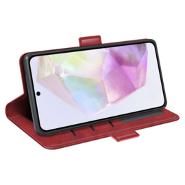 Luxe BoekCover Etui Hoes  voor Samsung Galaxy A36 - A56  -  Rood