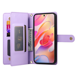 Luxe Portemonnee - Etui  Hoes Tas voor Samsung Galaxy A36  -  A56   - Met Schouder - Draagkoord -  Paars  -  Lila