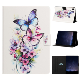 Luxe Bescherm-Etui Hoes Map voor Samsung Galaxy Tab S11 - 11" -    "Vlinders"