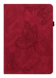Vlinder - Bescherm-Etui Map voor iPad Mini 6 - Mini 7  - Rood