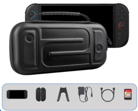 Luxe Aero-case Etui Hoes Cover voor Nintendo Switch 2  -   Zwart - V2