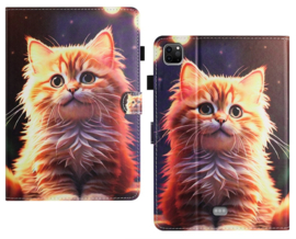 Happy Kitten - Bescherm-Etui Map voor iPad Pro 11   - Blauw-Oranje