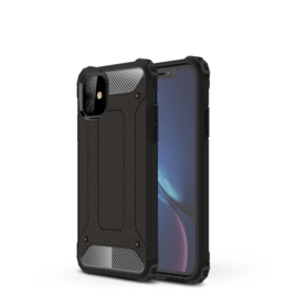 iPhone 11  - Hybrid Tough Armor-Case Bescherm-Cover Hoes - Zwart