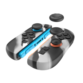 Silicone Hoes / Skin voor Nintendo Switch 2 Joy-Con Controllers  - Grijs-Wit