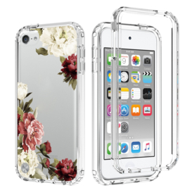 Armor-Case Bescherm-Cover Skin Sleeve voor iPod Touch  Blauw - Roos - Transparant