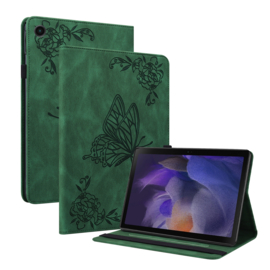 Luxe Bescherm-Etui Hoes Map voor Samsung Galaxy Tab  A9 Plus - A11 Plus - 11" -    Vlinder - Groen