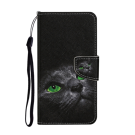 BookCover Hoes Etui voor Samsung Galaxy A55  -    Kat - Eyes  - Zwart