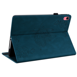 Vlinder - Bescherm-Etui Map voor Apple iPad 10 -  A16 - 10.9 - Blauw