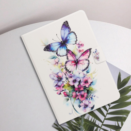 Luxe Bescherm-Etui Hoes Map voor Samsung Galaxy Tab S11 - 11" -    "Vlinders"