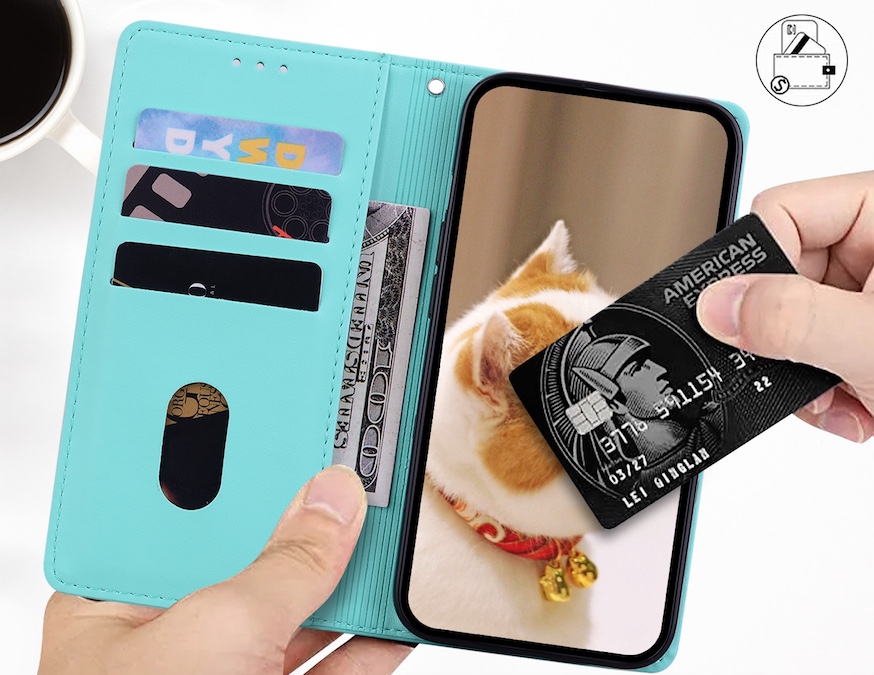 BookCover Hoes Etui voor Apple iPhone 16  -  Cartoon Cats  -  Groen   - Reliëf