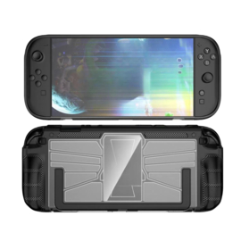 Grip TPU Bescherm Hoes Cover voor Nintendo Switch 2 - Zwart