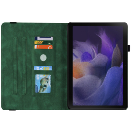 Luxe Bescherm-Etui Hoes Map voor Samsung Galaxy Tab  A9 Plus - A11 Plus - 11" -    Vlinder - Groen