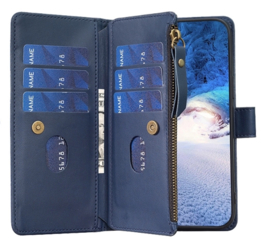 9 Pas - Portemonnee Etui Hoes voor iPhone 15    -    Blauw