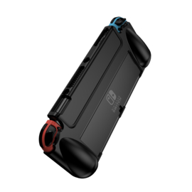TPU - Grip Bescherm Hoes Cover voor Nintendo Switch  OLED - Zwart