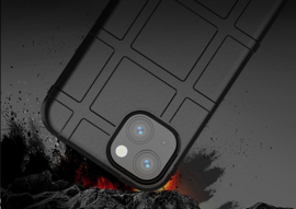 Armor-Cover TPU Bescherm-Hoes Skin voor iPhone 13    Zwart