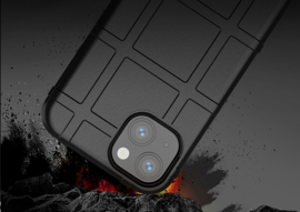 Armor-Cover TPU Bescherm-Hoes Skin voor iPhone 14   Zwart