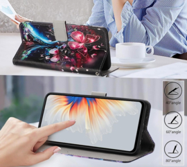 BoekCover Hoes Etui Mapje voor Samsung Galaxy S26  -  Vlinders Roze