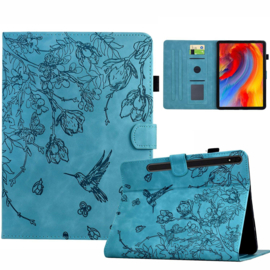 Bescherm-Etui Hoes Map voor Samsung Galaxy Tab S10 FE PLUS - 13.1 - Kolibrie -  Turquoise