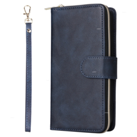 Luxe BookCover - 9 Cards - Wallet Etui voor iPhone 15 Pro Max  -  Blauw