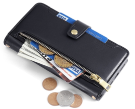 Luxe Portemonnee - Etui  Hoes Tas voor Samsung Galaxy S24 ULTRA  - Met Schouder - Draagkoord -  Zwart