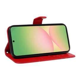 BoekCover Hoes Etui voor Samsung Galaxy A57  -  Vlinder -  Rood - V1*