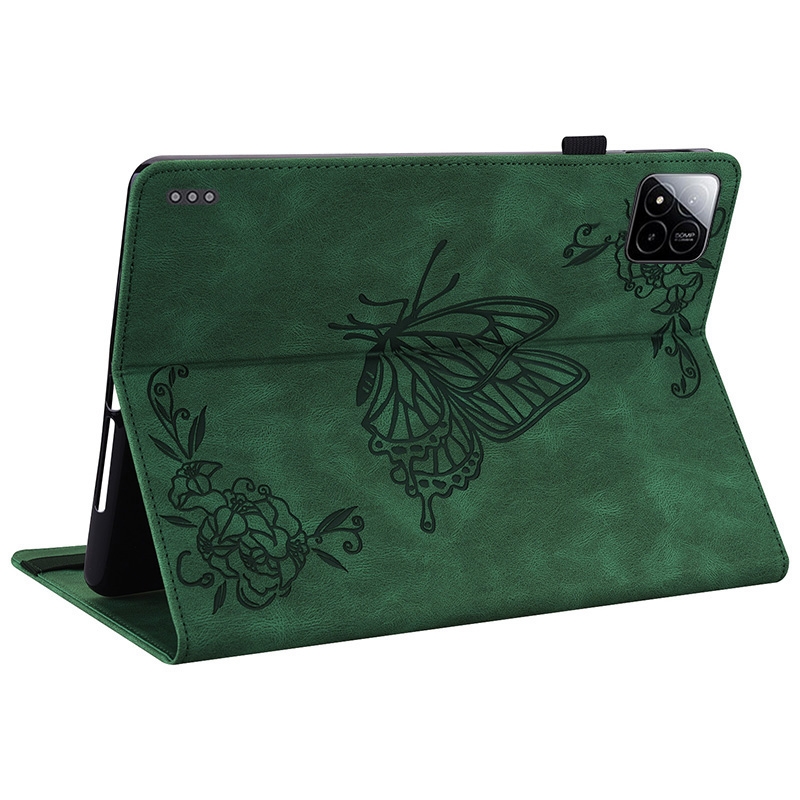 Bescherm-Etui Hoes Map voor Xiaomi Pad 7  -   Vlinders -   Groen