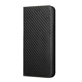 Luxe BookCover Hoes Etui voor Samsung Galaxy A55  -  Zwart-Carbon