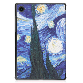 Bescherm-Cover Map Hoes voor Samsung Galaxy Tab A8 10.5  - Van Gogh Sterrenhemel