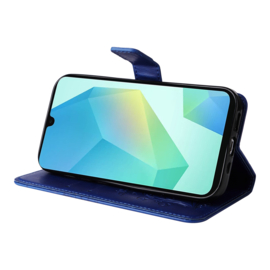 PU BookCover Hoes Etui voor Samsung Galaxy A16 - A26  - Blauw -   Vlinders