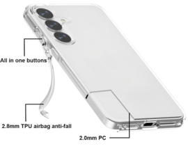Transparant Hard-Cover Bescherm-Hoes + Screenprotector voor Samsung Galaxy S24 - S25