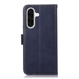 Lederen BoekCover Etui Hoes voor Samsung Galaxy A57  -  Blauw - V1