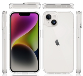 TPU-Crystal Bescherm-Hoes Cover Skin voor iPhone 15    Transparant